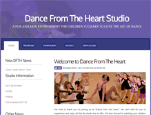 Tablet Screenshot of dancefromtheheartstudio.com